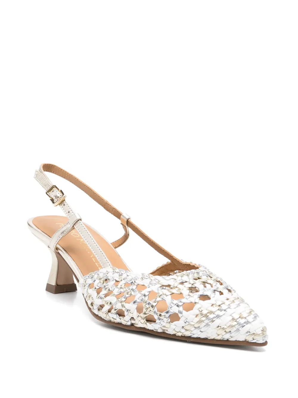 Pedro Miralles 60mm slingback heeled pumps White