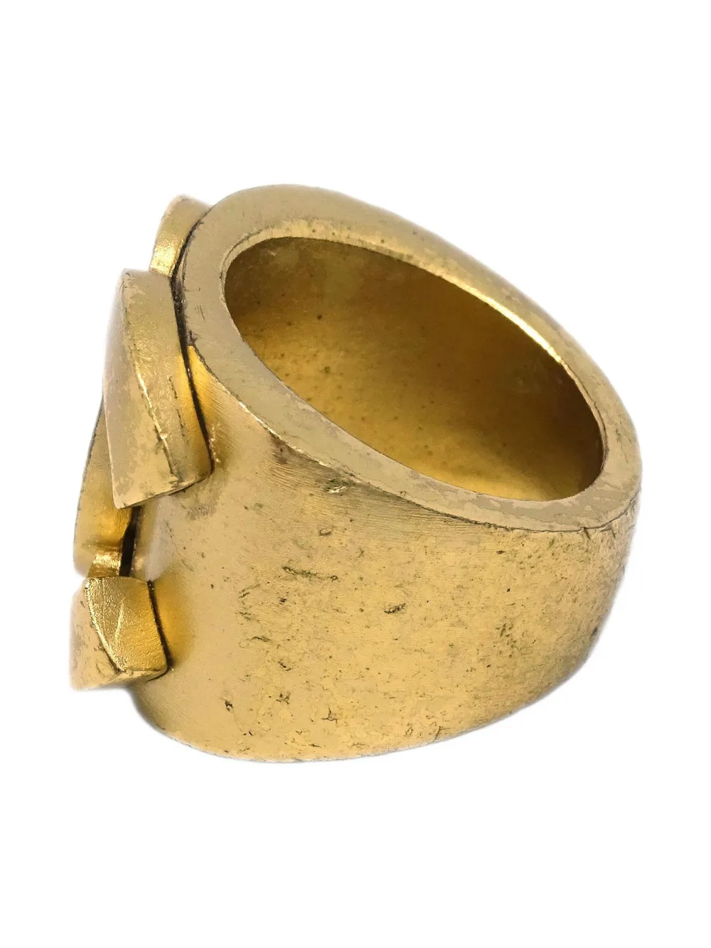 Pre-owned Chanel 2001 Cc Logo Ring