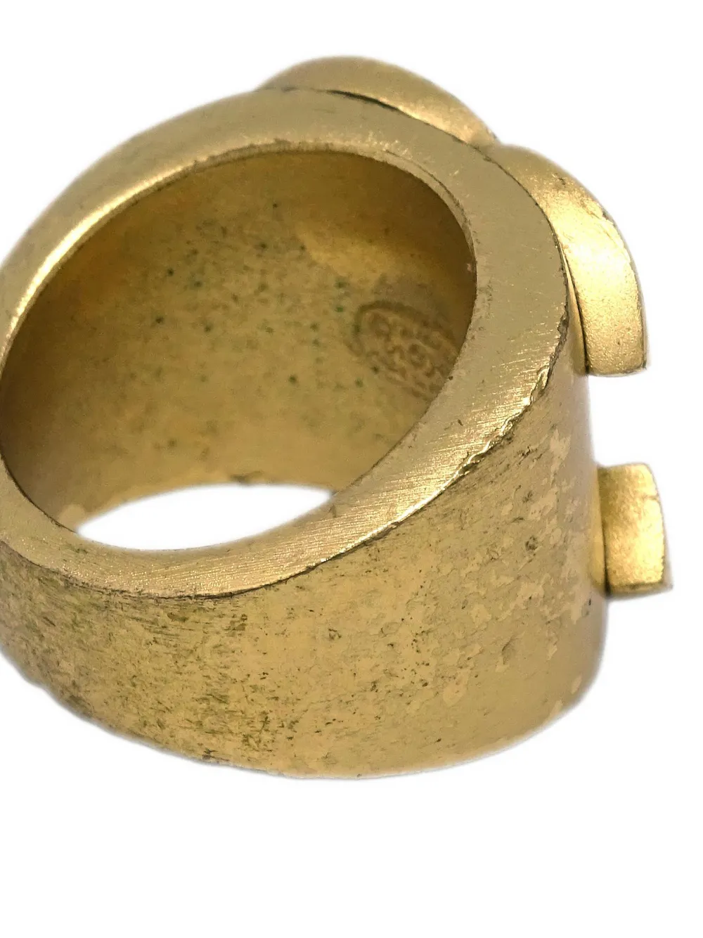 Pre-owned Chanel 2001 Cc Logo Ring