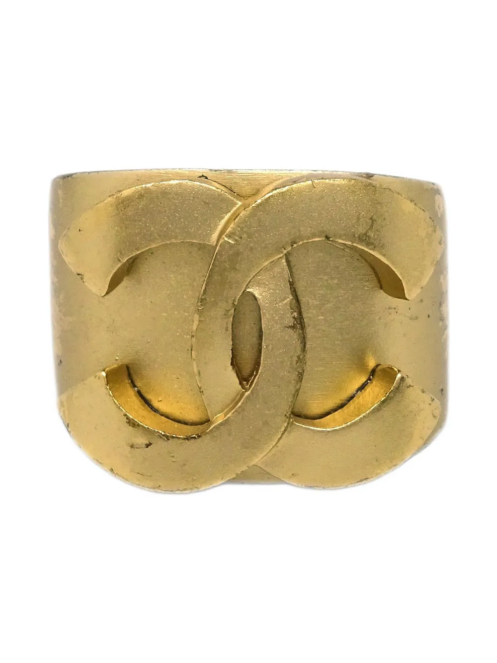 Pre-owned Chanel 2001 Cc Logo Ring