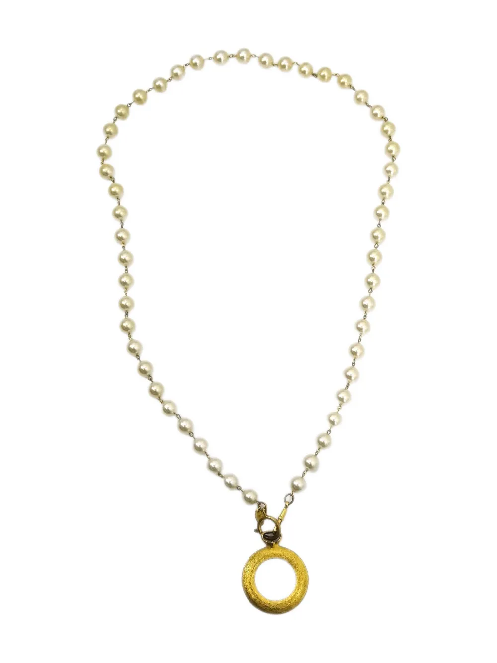 1990-2000s faux-pearl chain necklace