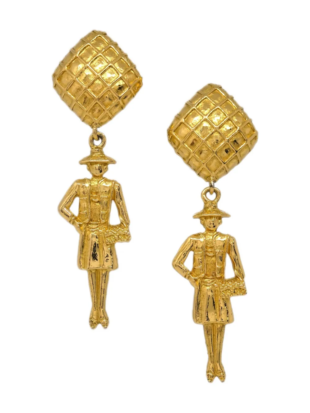 Pre-owned Chanel 1990-2000s Mademoiselle Clip-on Earrings