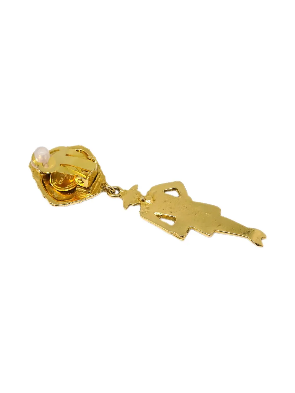 Pre-owned Chanel 1990-2000s Mademoiselle Clip-on Earrings