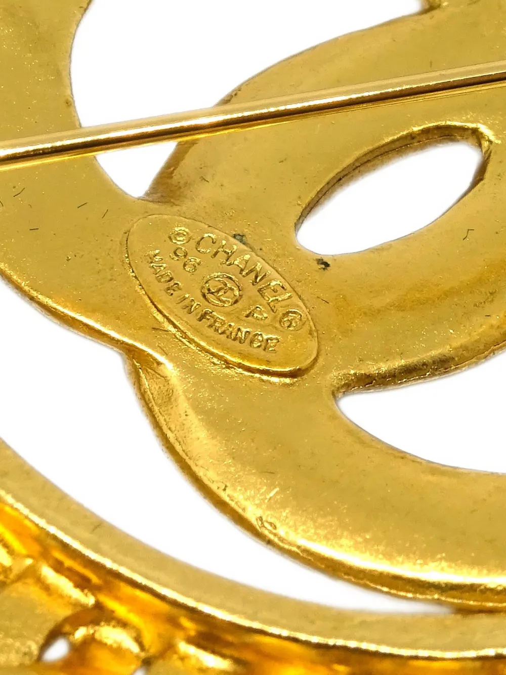 Pre-owned Chanel 1996 Cc Logo Brooch