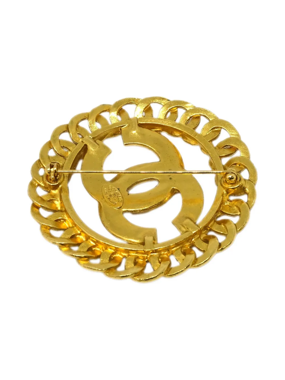 Pre-owned Chanel 1996 Cc Logo Brooch