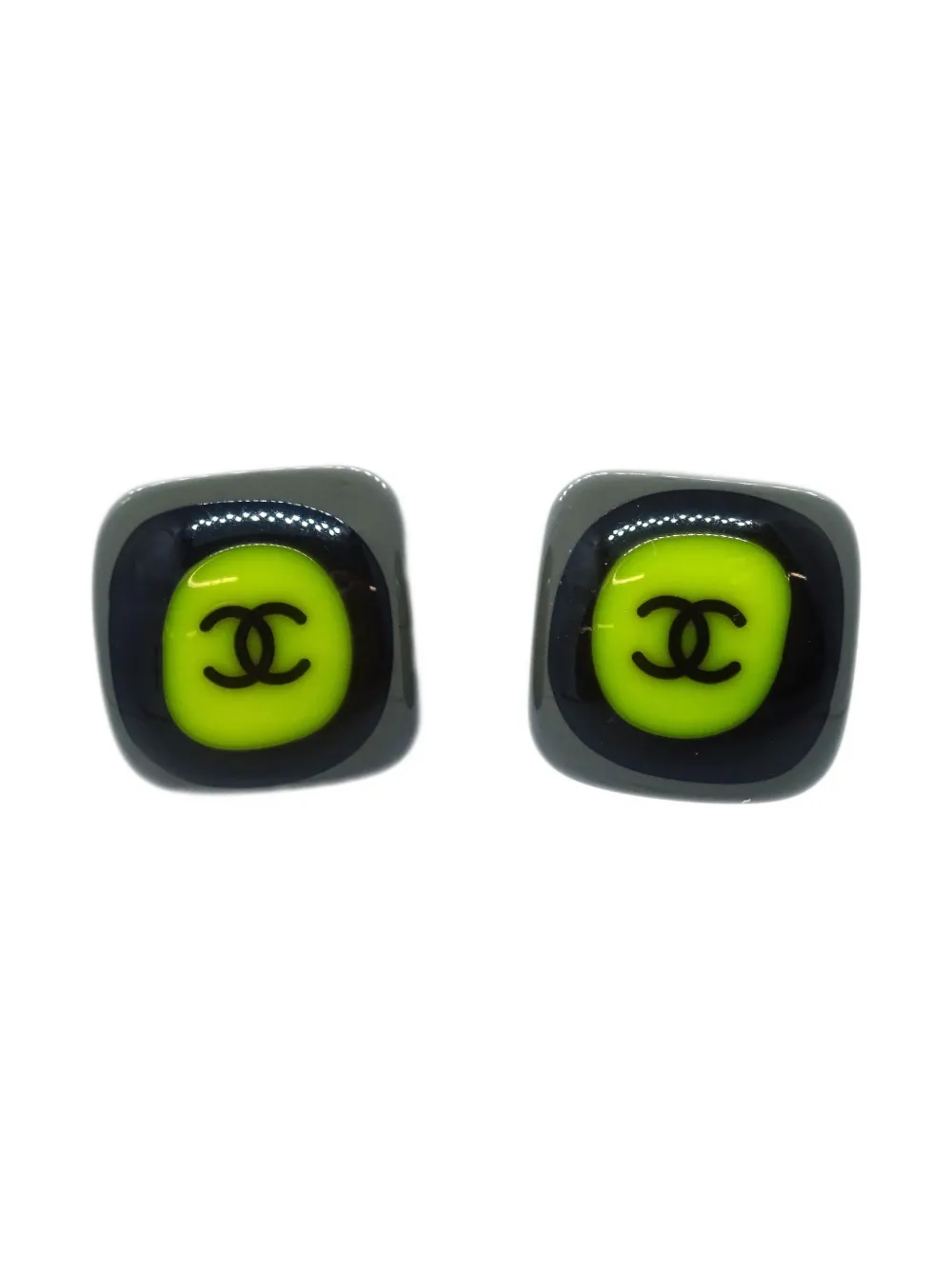 Pre-owned Chanel 2003 Cc Stud Earrings