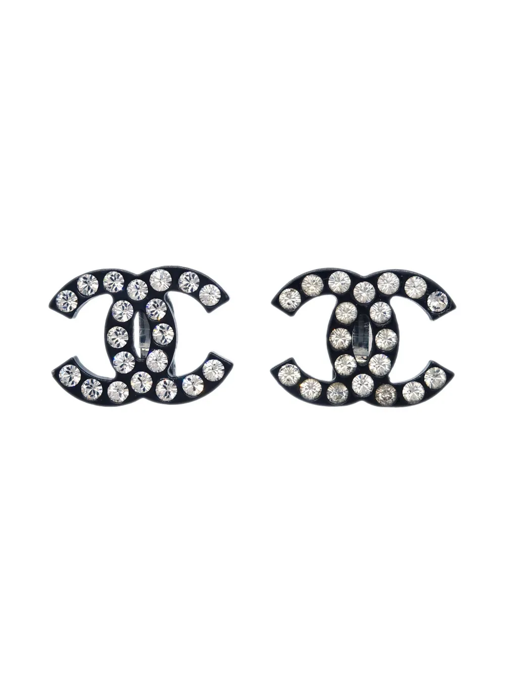 Pre-owned Chanel 2005 Cc Stud Earrings