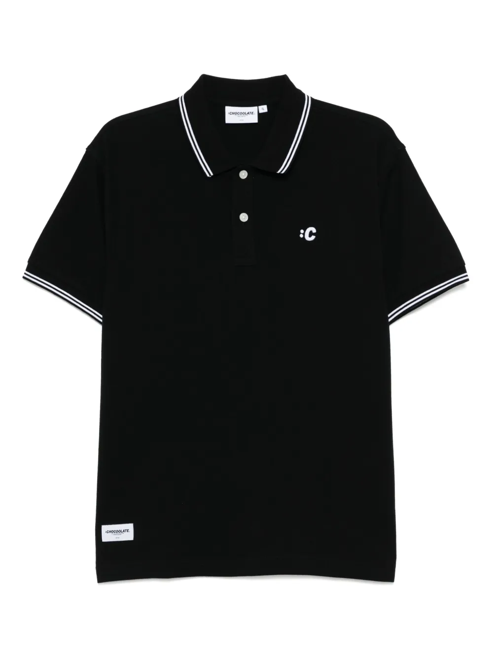 CHOCOOLATE playera tipo polo con logo bordado | negro | Image 1
