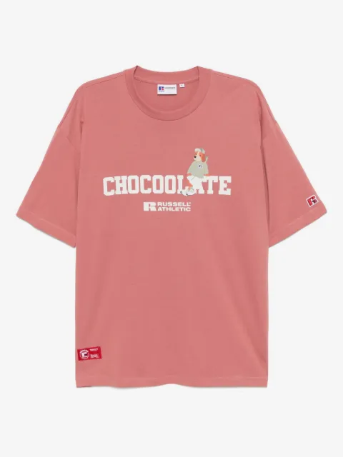 CHOCOOLATE playera con logo estampado de Boss x Russel Athletic