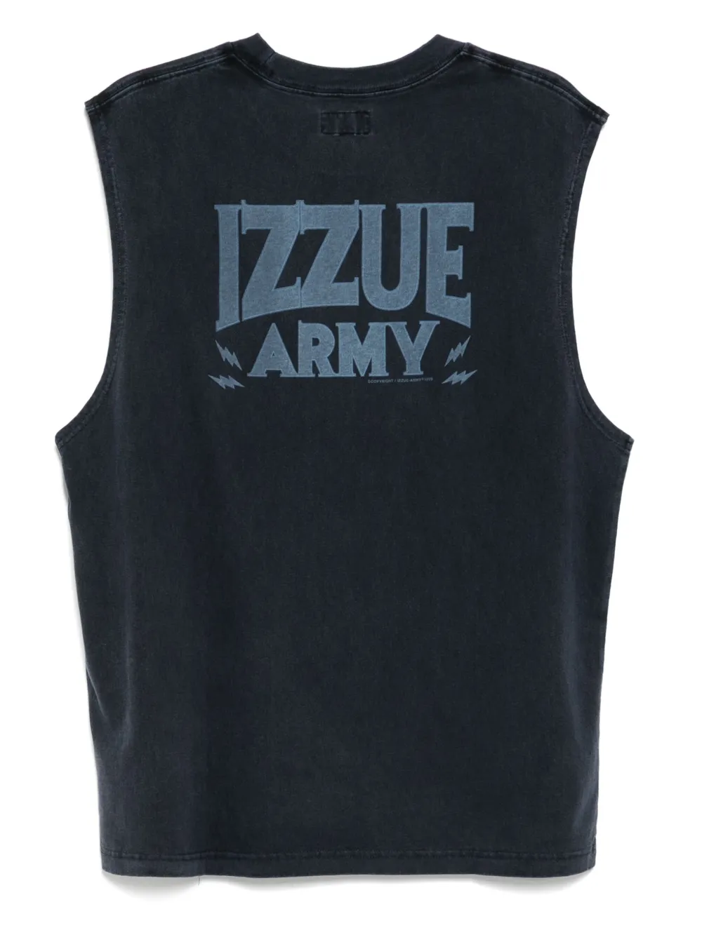 izzue T-shirt met geborduurd logo Blauw