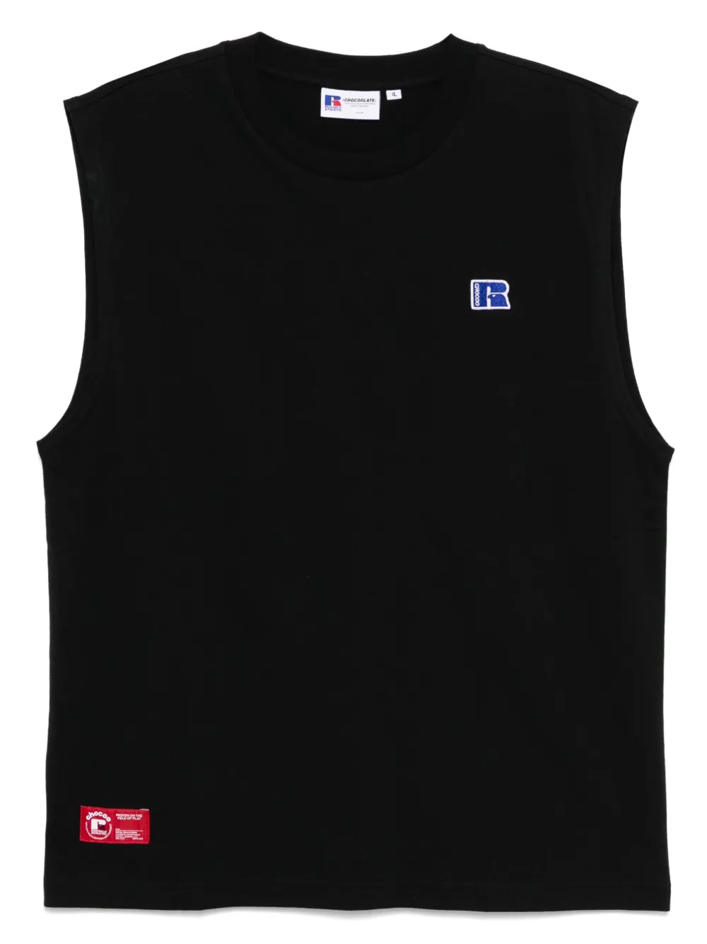 CHOCOOLATE Top met logopatch Zwart