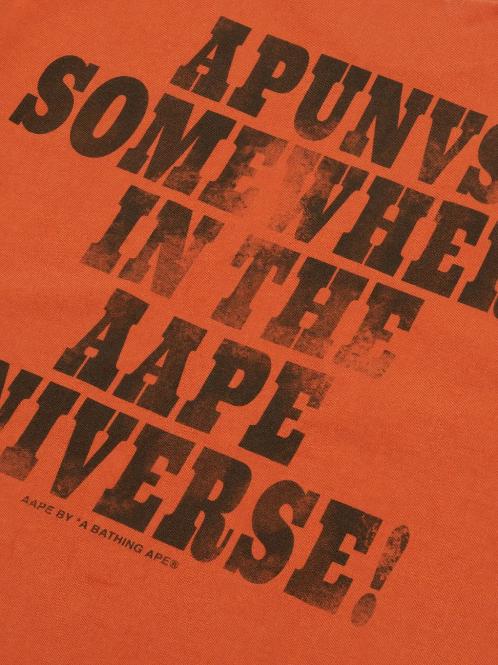 AAPE BY *A BATHING APE T-shirt met grafische print Oranje