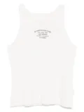 izzue ribbed tank top - White