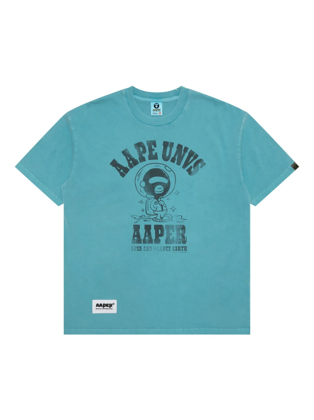 AAPE BY *A BATHING APE® 그래픽 프린트 티셔츠 | 블루 | Image 1