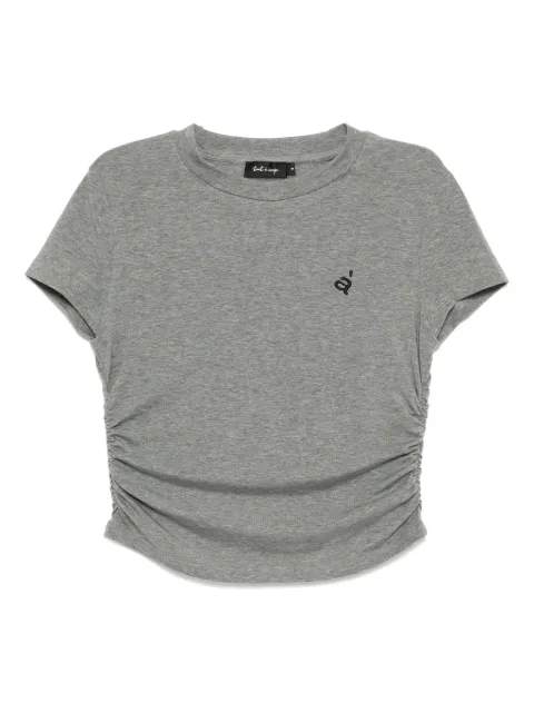 tout a coup crew neck logo-embroidered top