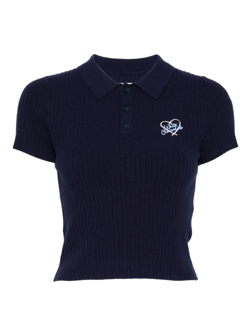 CHOCOOLATE Polotop met geborduurd logo Blauw
