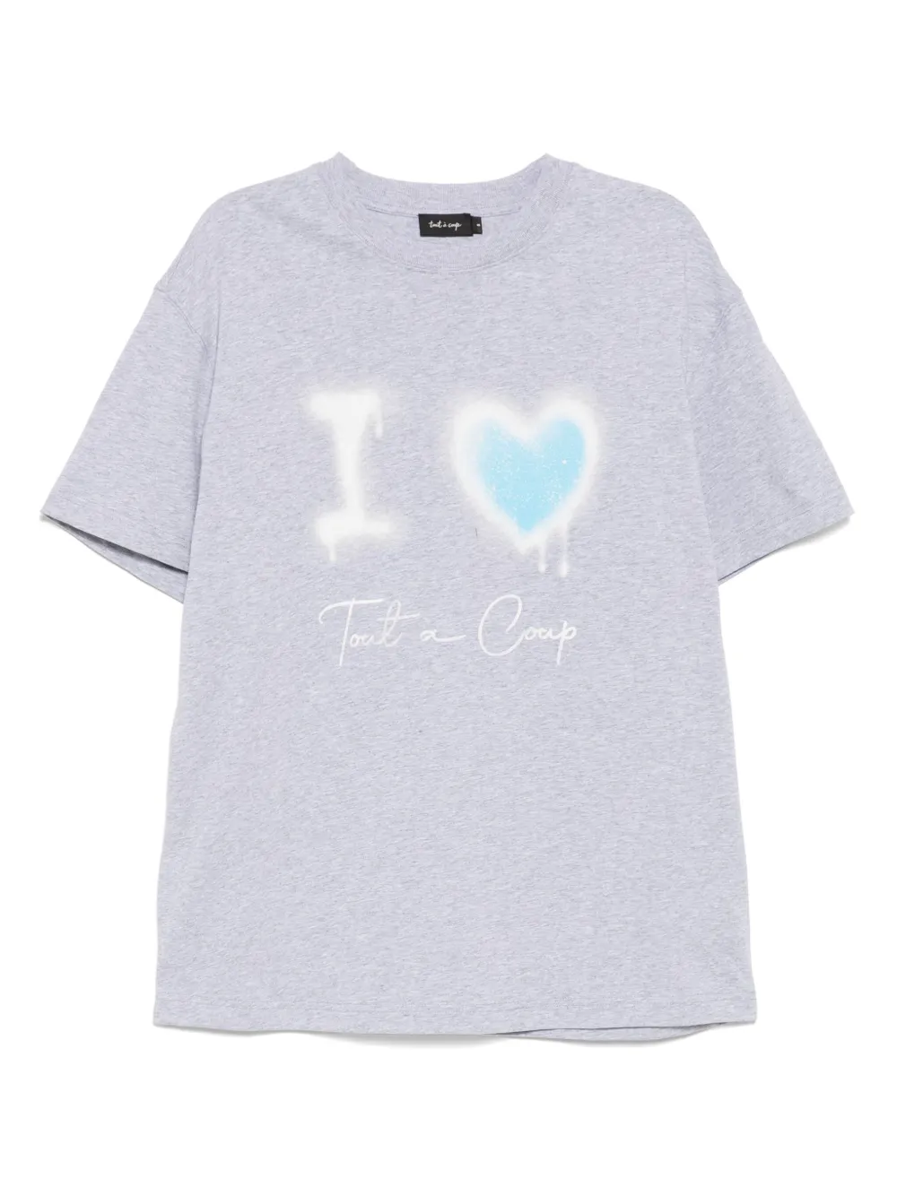 Tout a coup T-shirt met grafische print Grijs
