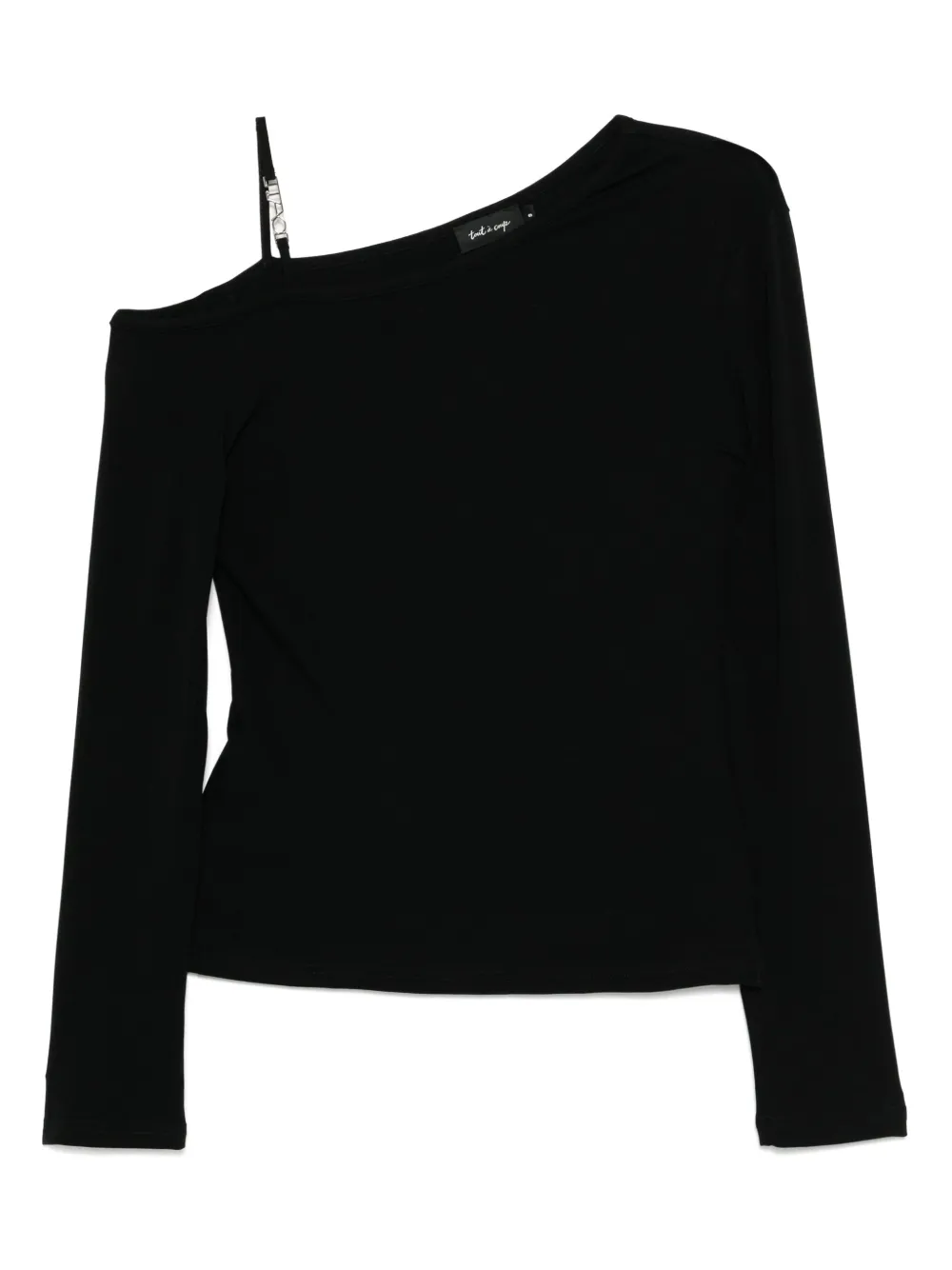 Tout a coup Asymmetrische top Zwart