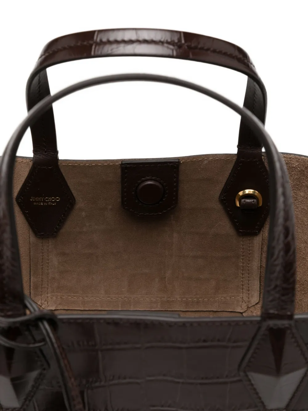 Jimmy Choo Diamond Tote Bag In Brown