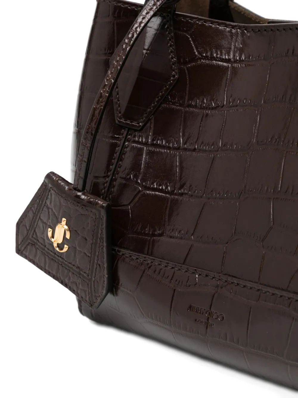 Jimmy Choo Diamond Tote Bag In Brown