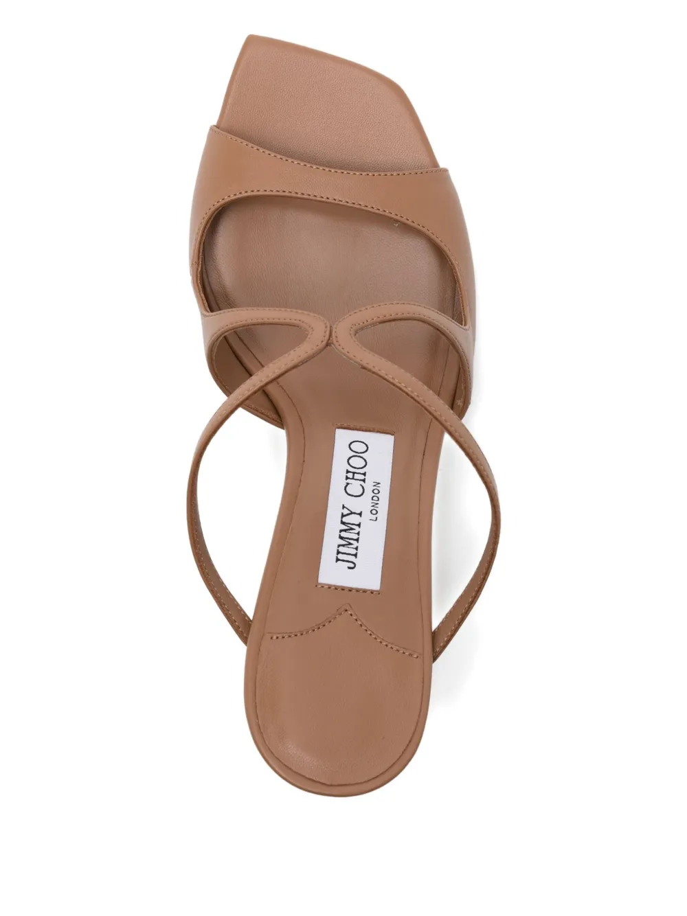 Jimmy Choo 70mm squared-toe sandals Brown