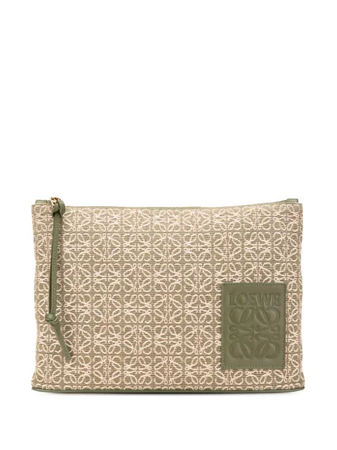 Loewe Pre-Owned 2022 Anagram Jacquard Oblong Pouch clutch bag