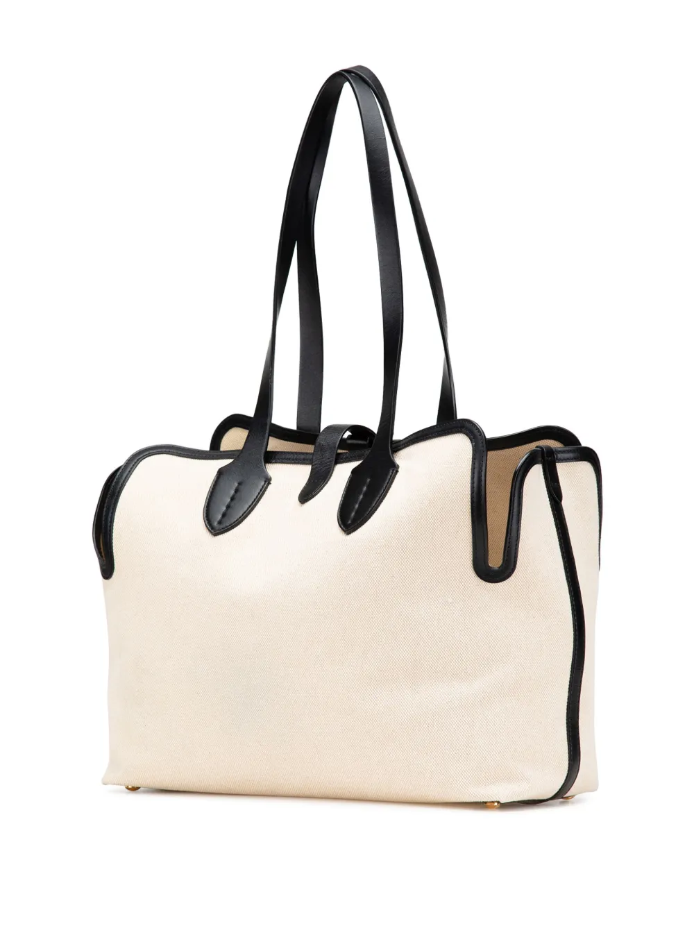 Pre-owned Burberry 2018-2023 Canvas Logo Soft Belt Tote Bag