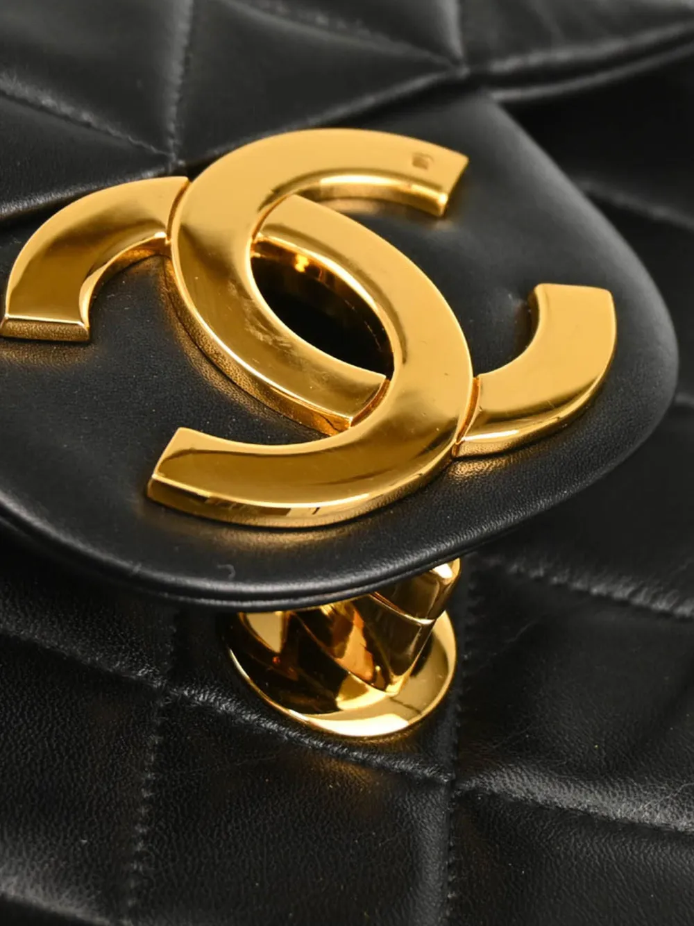 Pre-owned Chanel 1992 Maxi Classic Flap Shoulder Bag In Black