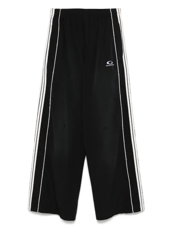 【BALENCIAGA】Logo Detail Nylon Track Pants Black Balenciaga Unifit Sporty B Logo Track Black Nylon Pants | eBay