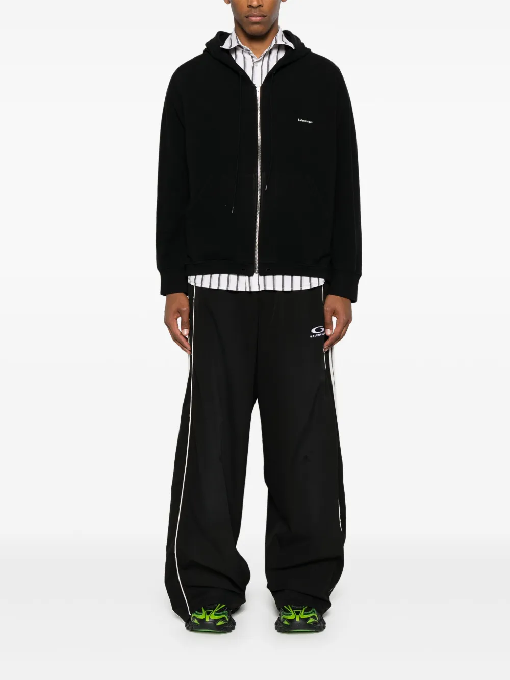 Balenciaga logo-print track pants - Zwart