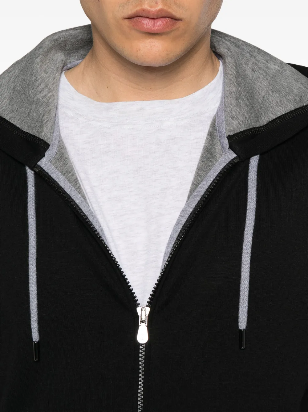 Brunello Cucinelli Hoodie met rits Zwart