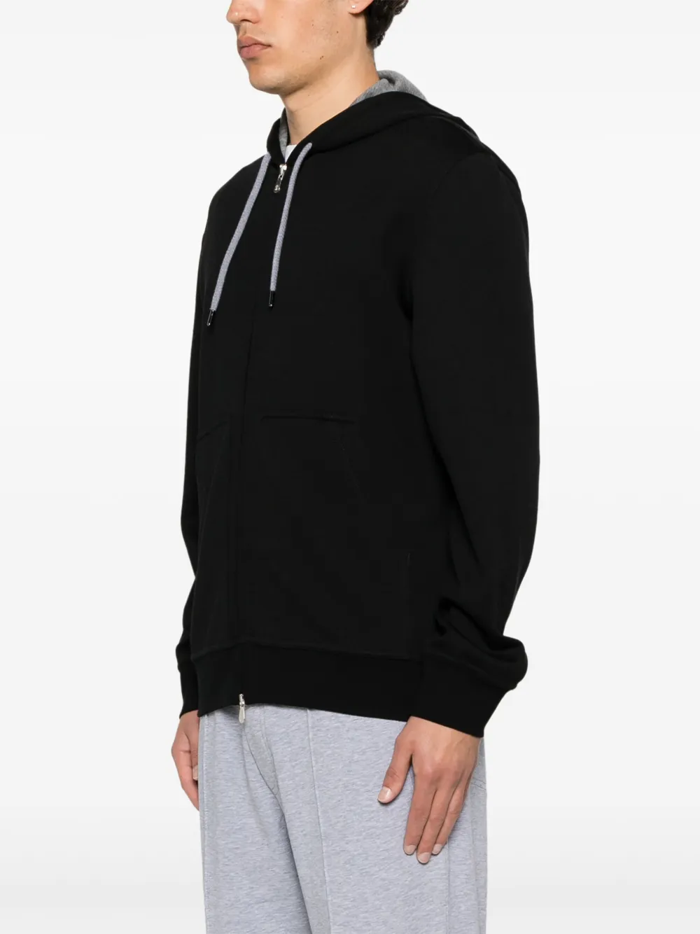 Brunello Cucinelli Hoodie met rits Zwart