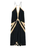 Volantis silk midi dress - Black