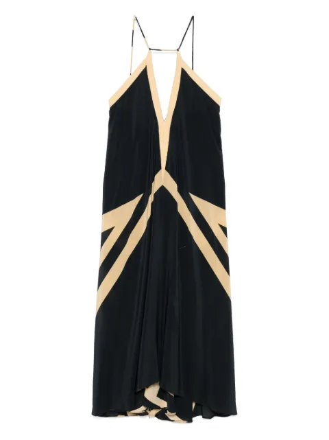 Volantis vestido midi de seda