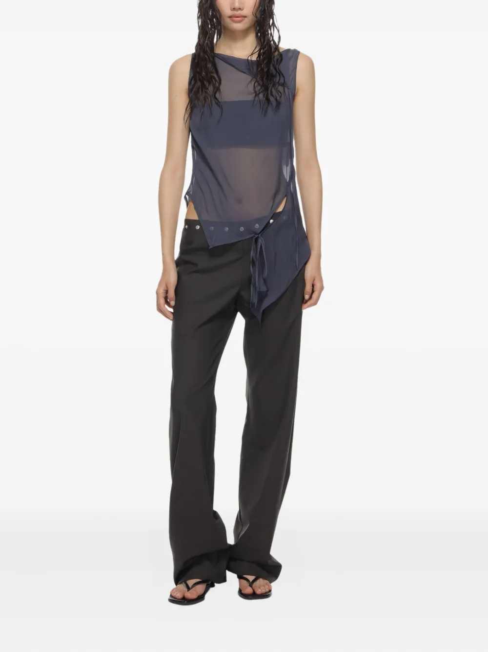 Paloma Wool top de seda con diseño asimétrico | Chalecos y camisetas | Image 2