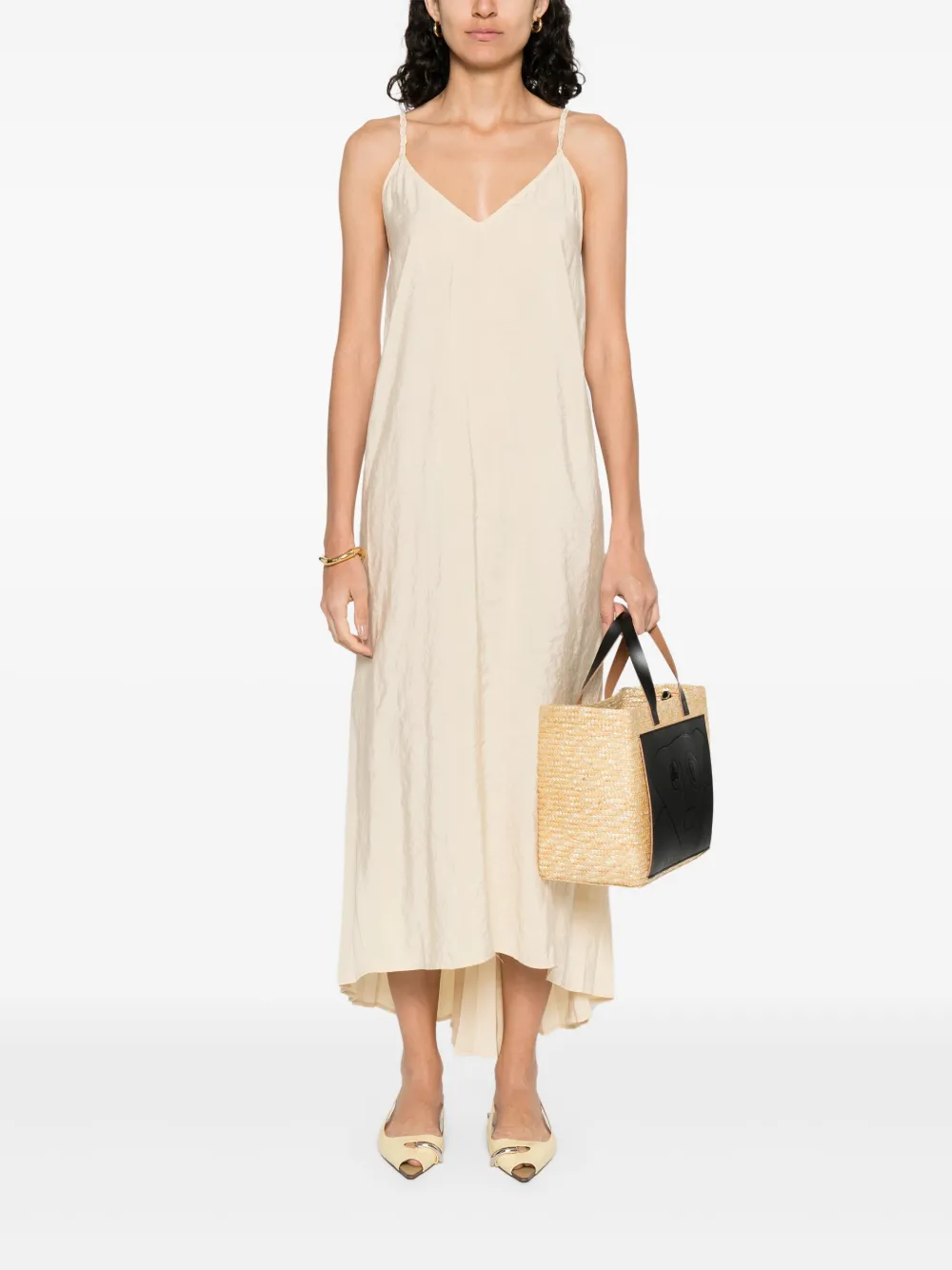 RAME pleated midi dress - Beige