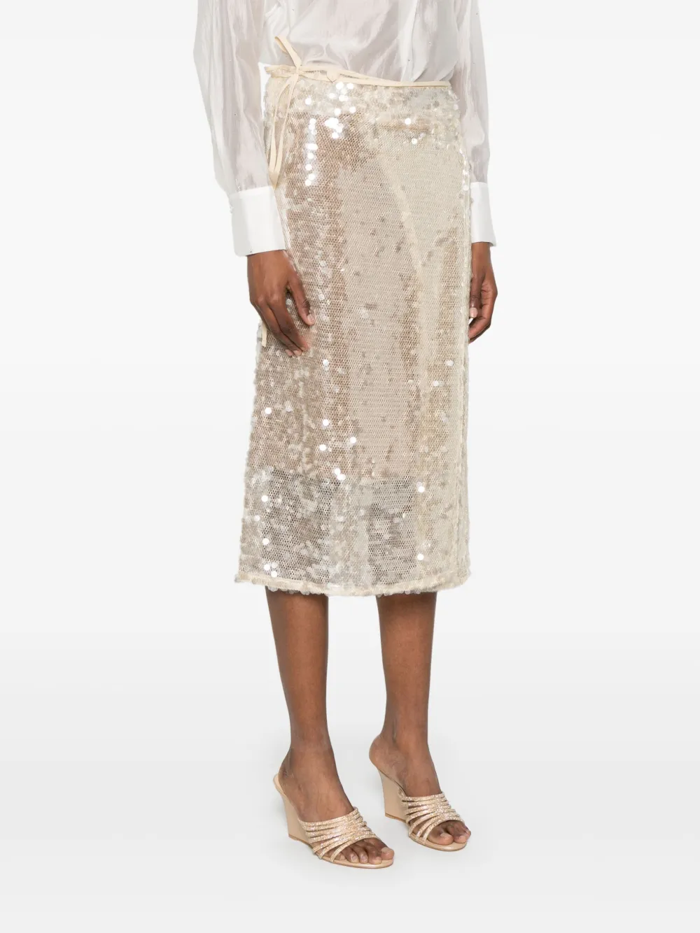 Rame Sequinned Midi Skirt