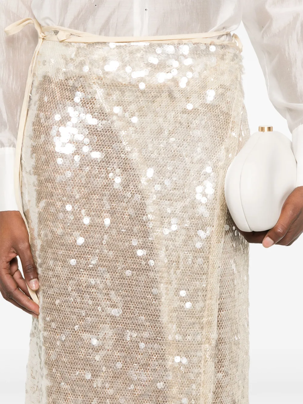 Rame Sequinned Midi Skirt