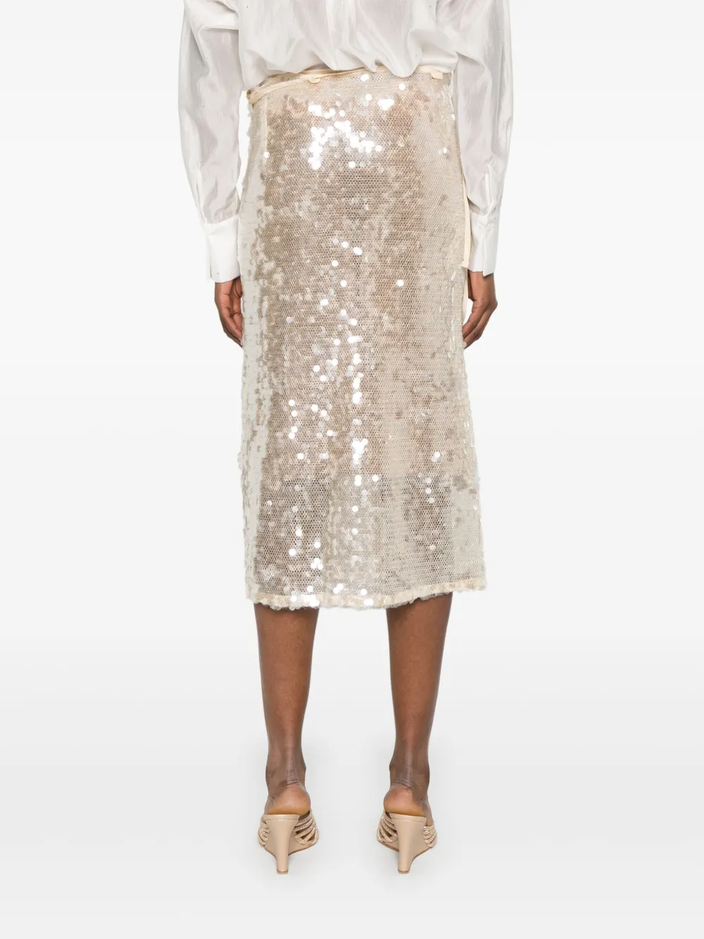 Rame Sequinned Midi Skirt
