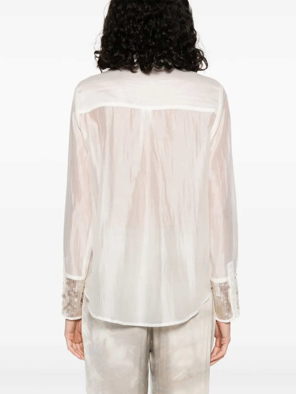 RAME Blouse met pailletten Beige