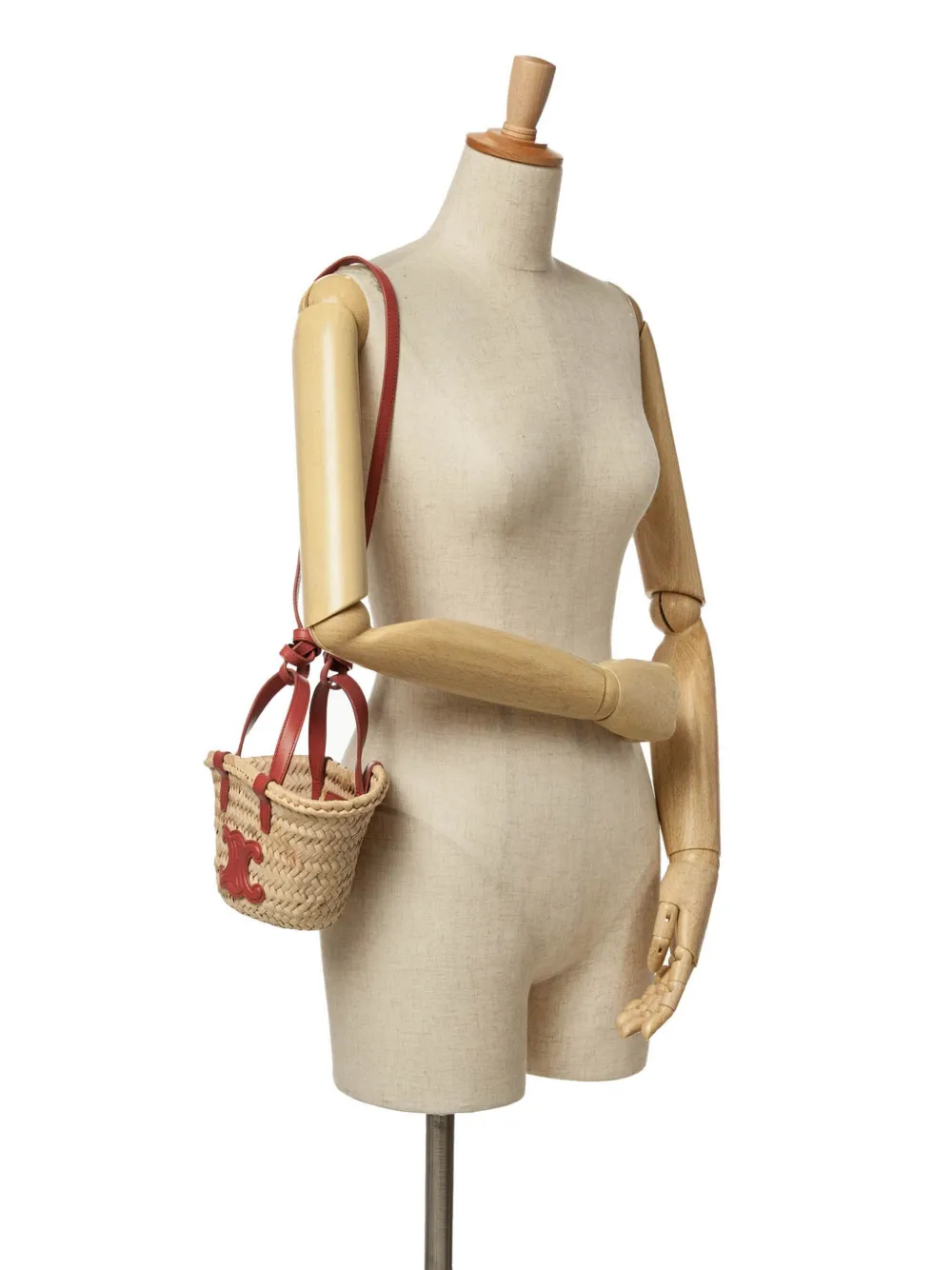 Céline Pre-Owned 2018-2024 Teen Triomphe Raffia Classic Panier satchel | Pre-Owned | Image 2