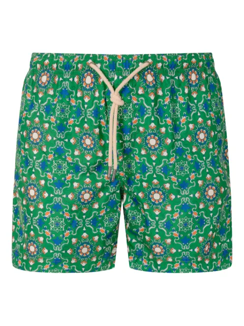 PENINSULA SWIMWEAR patterned drawstring swim shorts