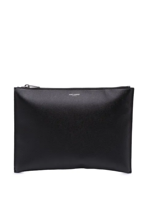 Saint Laurent Pre-Owned 2016 Grain De Poudre Zipped Tablet Holder clutch bag