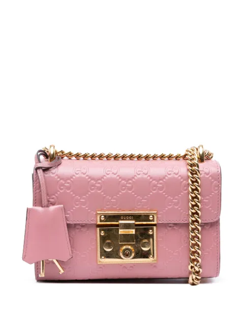 Gucci Pre-Owned bolsa crossbody Guccissima Padlock pequeña 2016-2024