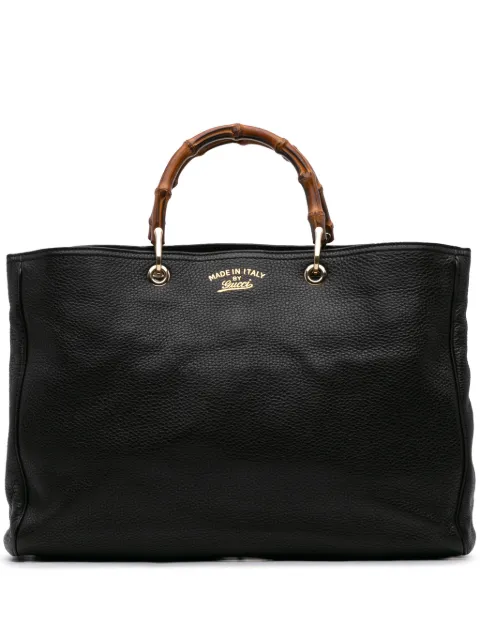 Gucci Pre-Owned 2016-2024 Large Calfskin Bamboo Shopper satchel