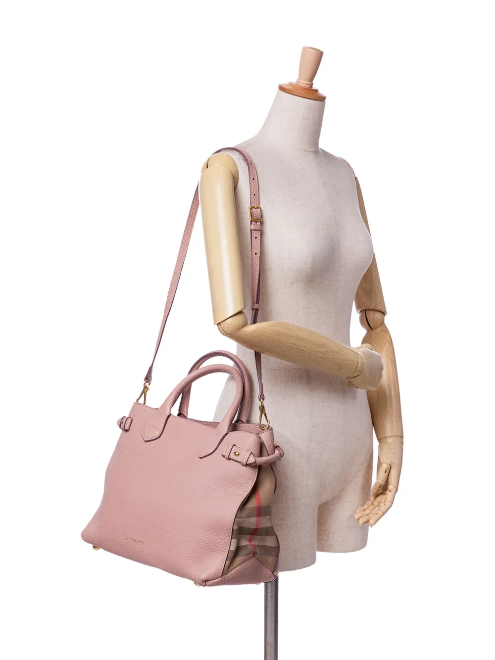 Burberry Pre-Owned 2000-2024 Medium Leather and House Check Banner satchel | Pre-Owned | Image 2