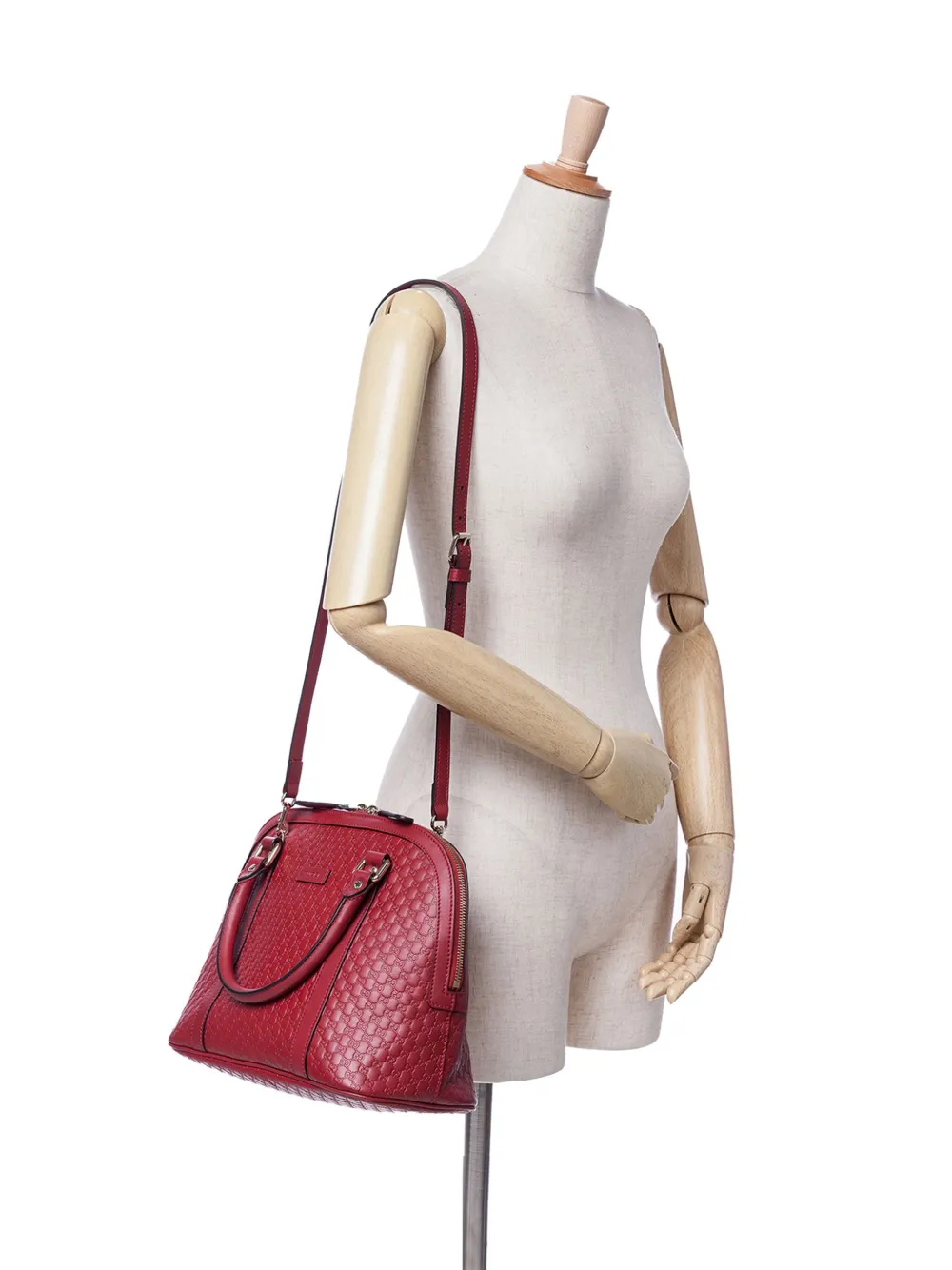 Pre-owned Gucci 2016-2024 Medium Microssima Dome Satchel