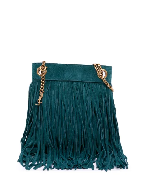 Saint Laurent Pre-Owned 2021 Small Suede Grace Fringe hobo bag