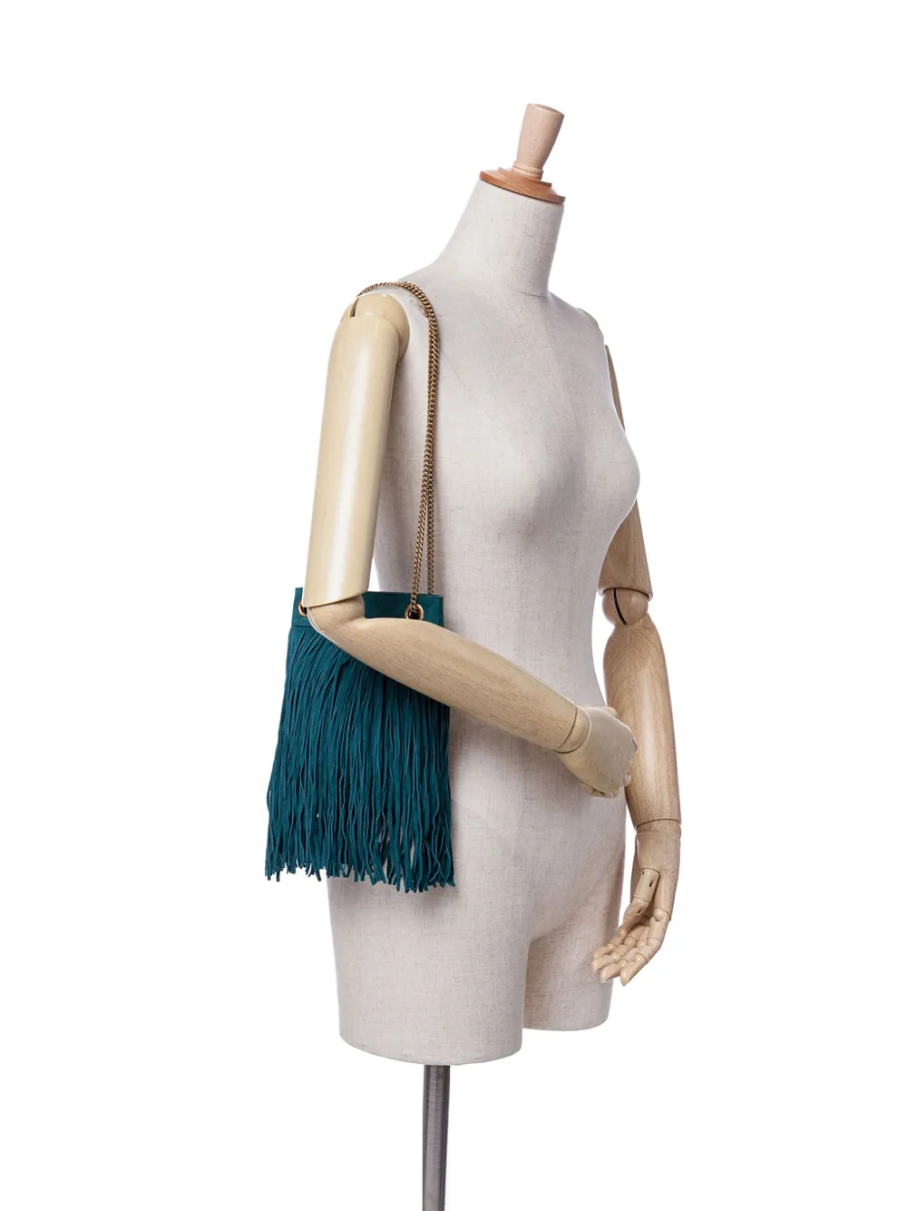 Saint Laurent Pre-Owned 2021 Small Suede Grace Fringe hobo bag | Pre-Owned | Image 2