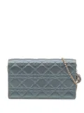 Christian Dior Pre-Owned 2019 Silk Cannage Lady Dior Wallet On Chain crossbody bag - Blue